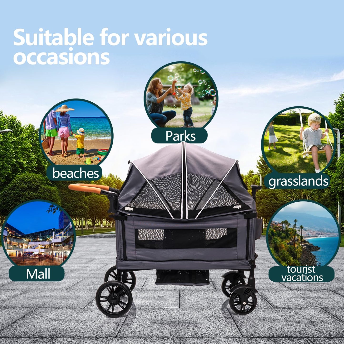 Wagon Stroller For Two All Terrain Travel