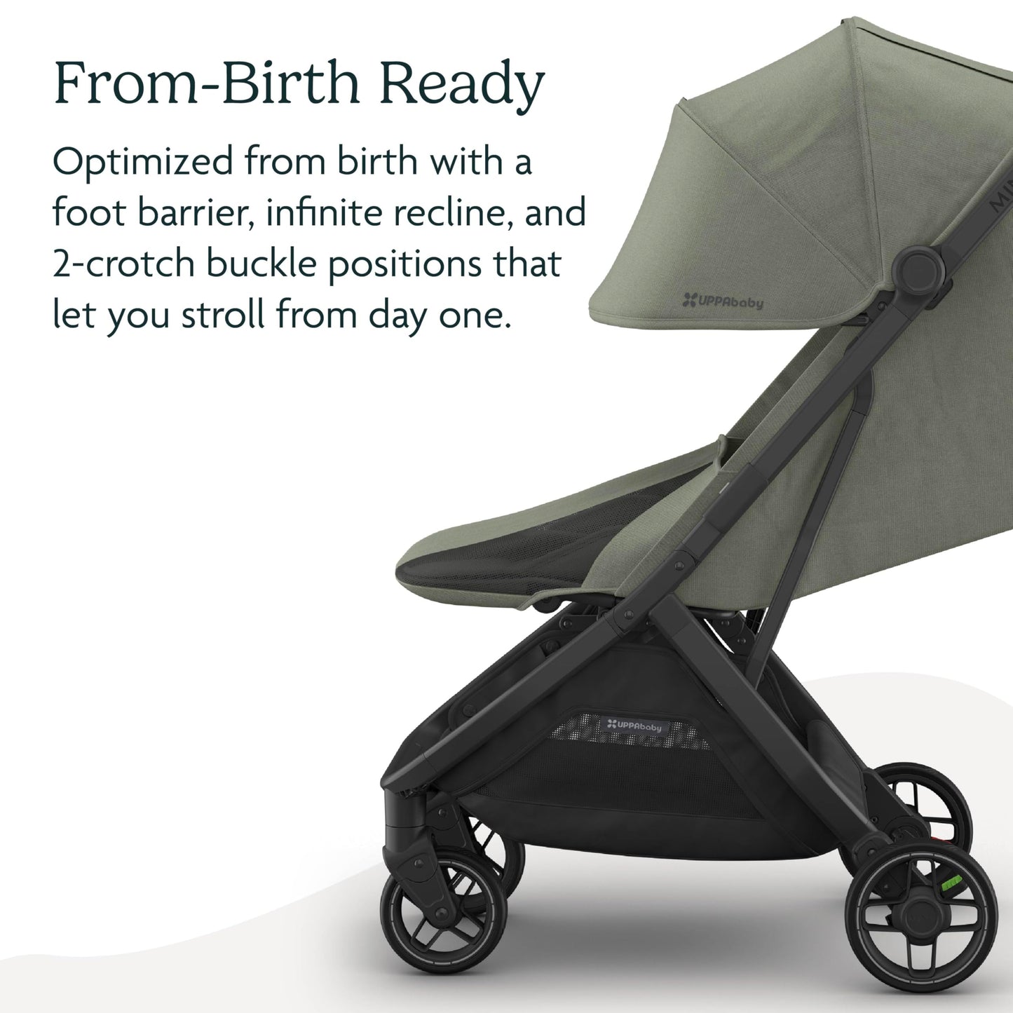 UPPAbaby Minu V3 Travel Stroller Lightweight One Hand Fold For Easy Overhead Travel