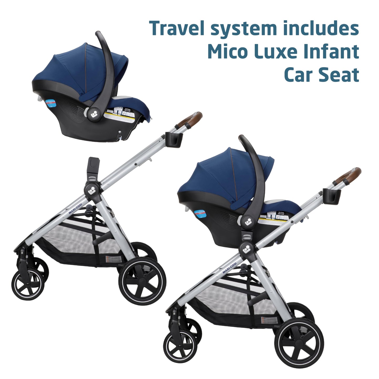 Maxi-Cosi Zelia Luxe 5 In 1 Modular Travel System With Mico Luxe Infant Car Seat