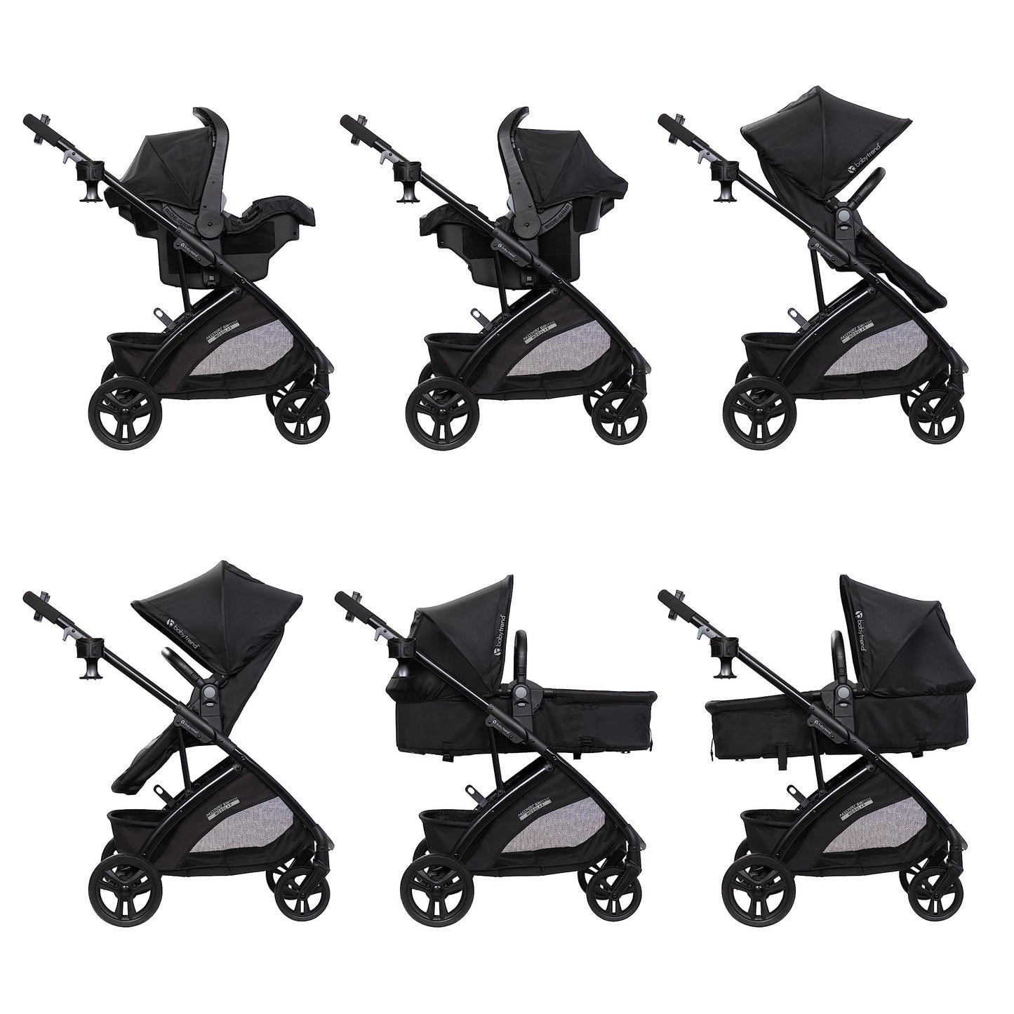 Passport Switch 6-In-1 Modular Stroller Travel System Lightweight Travel Solution for Parents on the Go