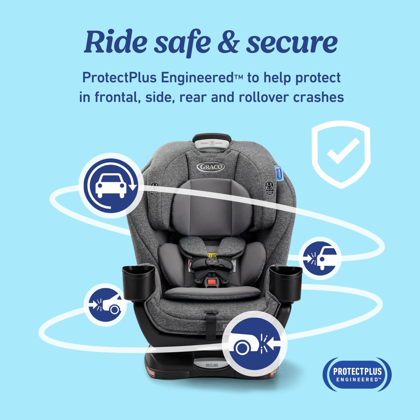 Graco Extend2Fit Convertible Car Seat With 4 Position Extension Panel For Extra Legroom