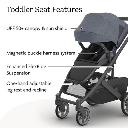 UPPAbaby Cruz V3 Stroller Car Seat Compatible Effortless Day To Day Maneuverability