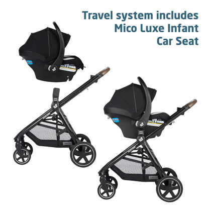 Maxi-Cosi Zelia Luxe 5 In 1 Modular Travel System With Mico Luxe Infant Car Seat