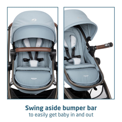 Maxi-Cosi Zelia Luxe 5 In 1 Modular Travel System With Mico Luxe Infant Car Seat