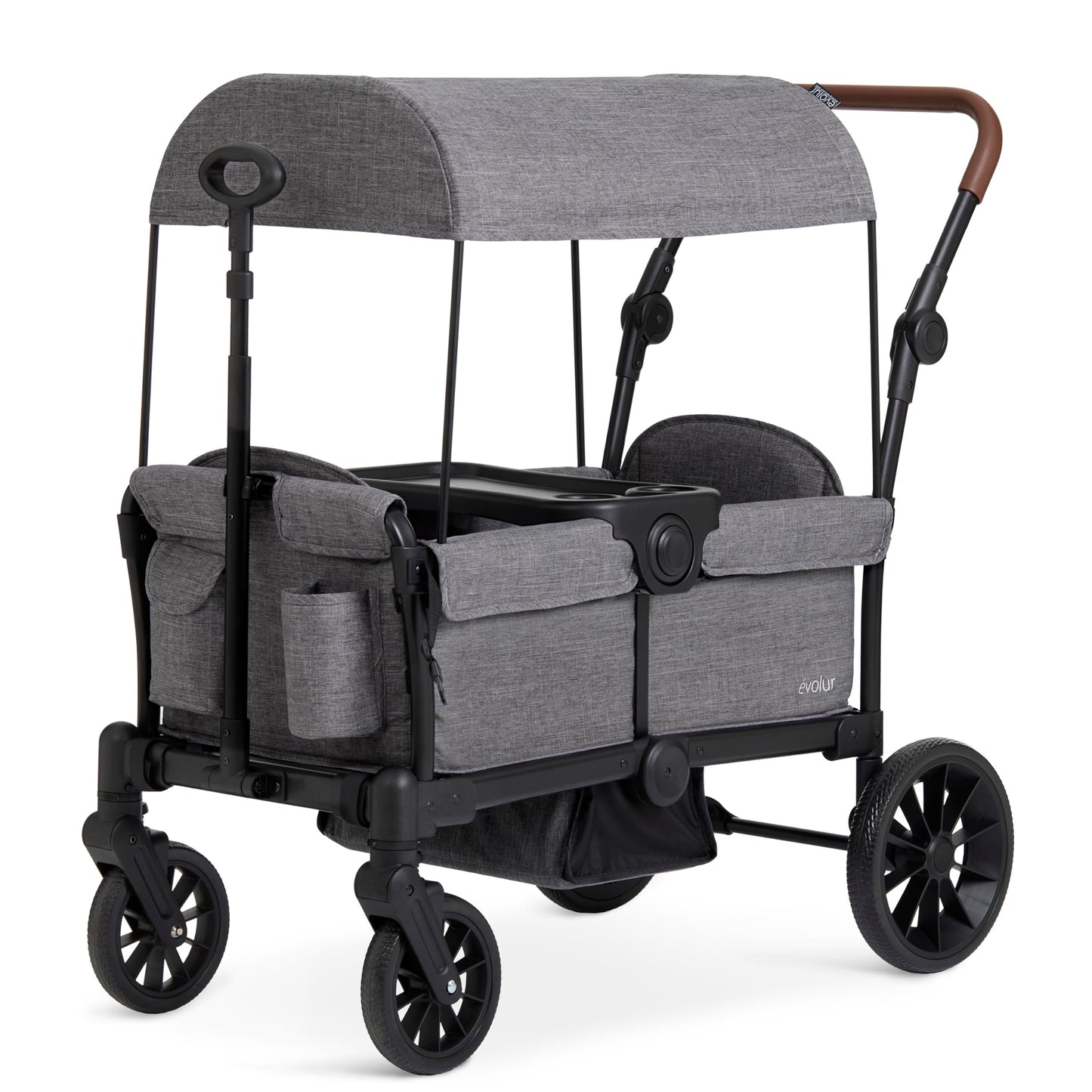Evolur Trailblazer Wagon Double Stroller All Terrain Wheels For Smooth Outdoor Rides