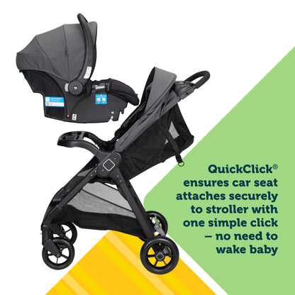 Safety 1st Smooth Ride Travel System Stroller With OnBoard FLX Infant Car Seat Easy Install And Large Canopy