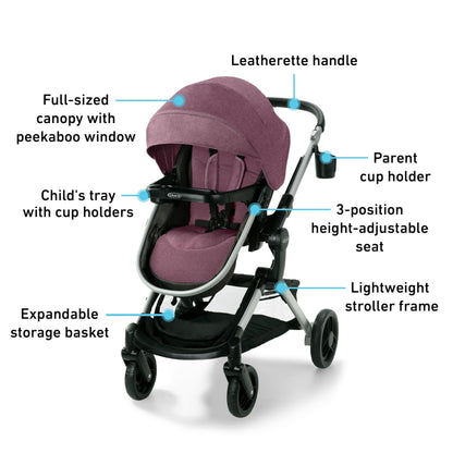 Graco Modes Nest Travel System With Slide2Me Height Adjustable Seat