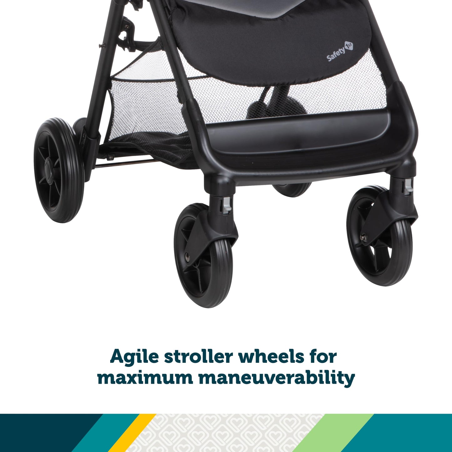 Safety 1st Smooth Ride Travel System Stroller With OnBoard FLX Infant Car Seat Easy Install And Large Canopy