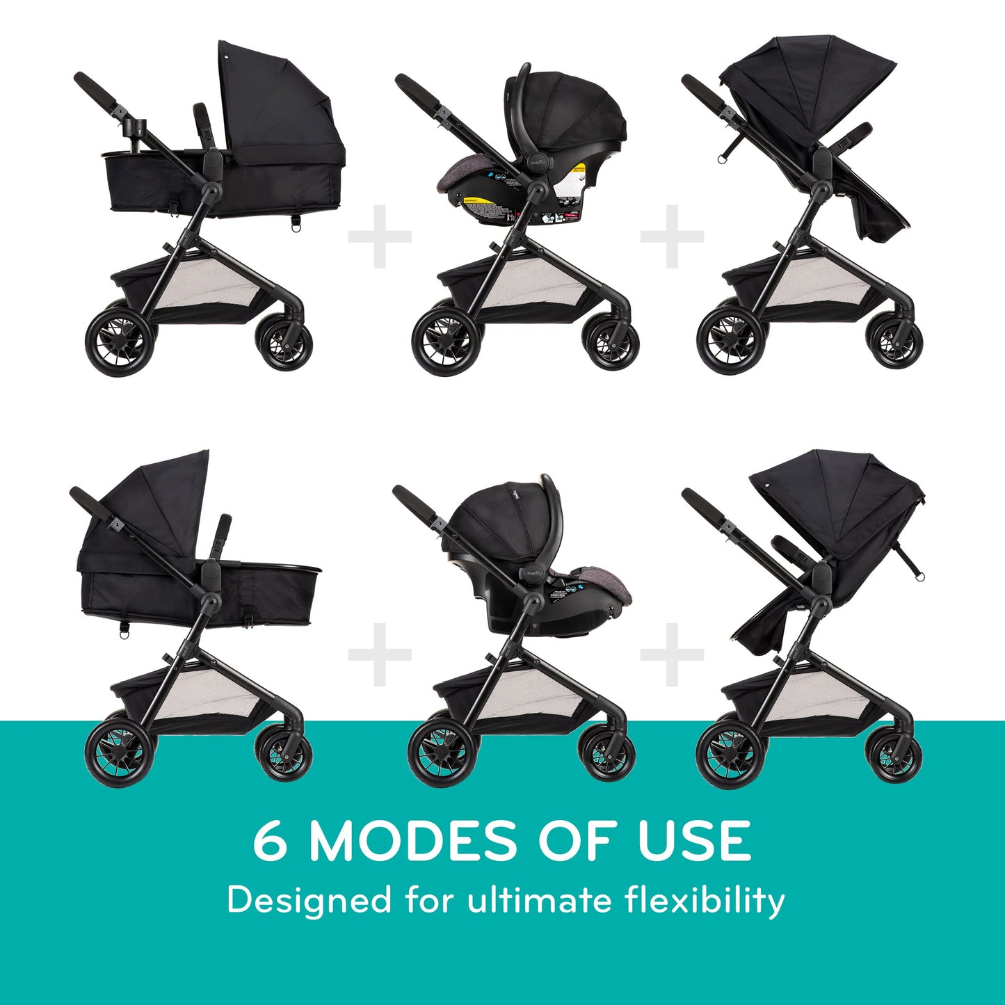 Evenflo Pivot Modular Travel System with SafeMax Car Seat