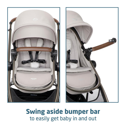 Maxi-Cosi Zelia Luxe 5 In 1 Modular Travel System With Mico Luxe Infant Car Seat