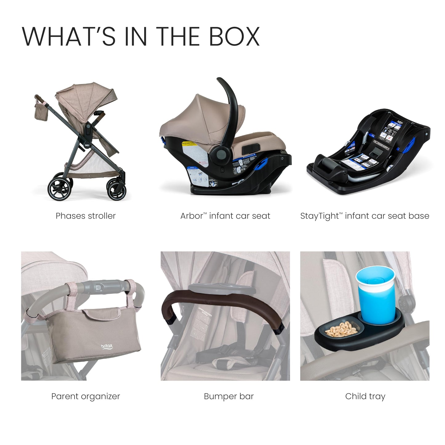 Britax Phases Travel System With Arbor Car Seat And Stroller 6-In-1