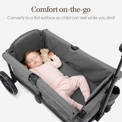 Evolur Trailblazer Wagon Double Stroller All Terrain Wheels For Smooth Outdoor Rides