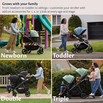 Mockingbird Single-To-Double Stroller 3.0 Travel System Compatible