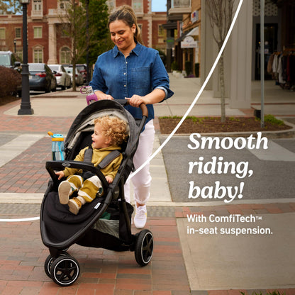 Graco Outpace LX All-Terrain 3-Wheel Stroller Travel System Ready One-Hand Fold In-Seat Suspension