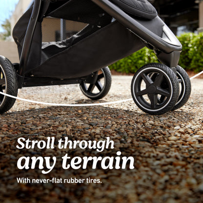 Graco Outpace LX All-Terrain 3-Wheel Stroller Travel System Ready One-Hand Fold In-Seat Suspension