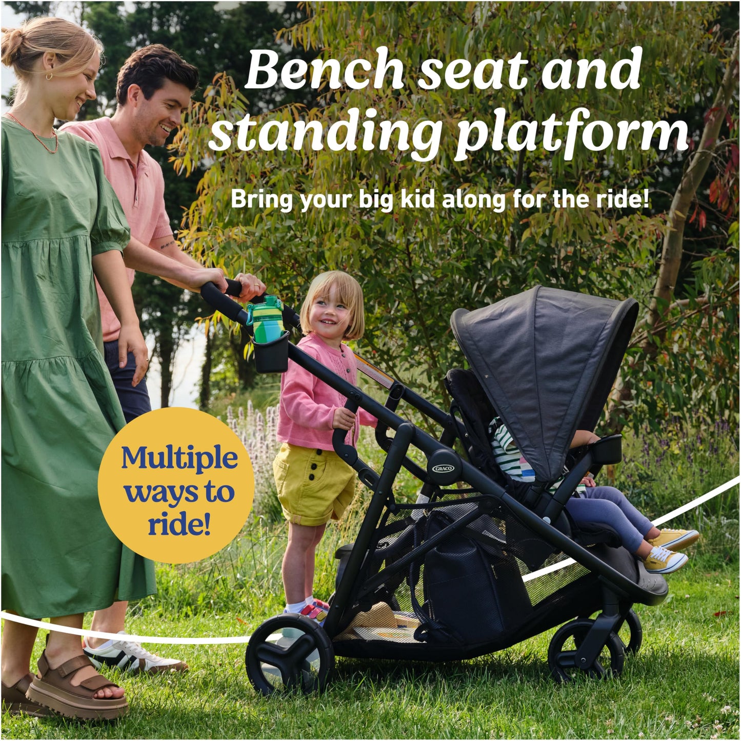 Graco Ready2Grow 2 Point 0 Double Stroller Folds Like a Single for Easy Transport