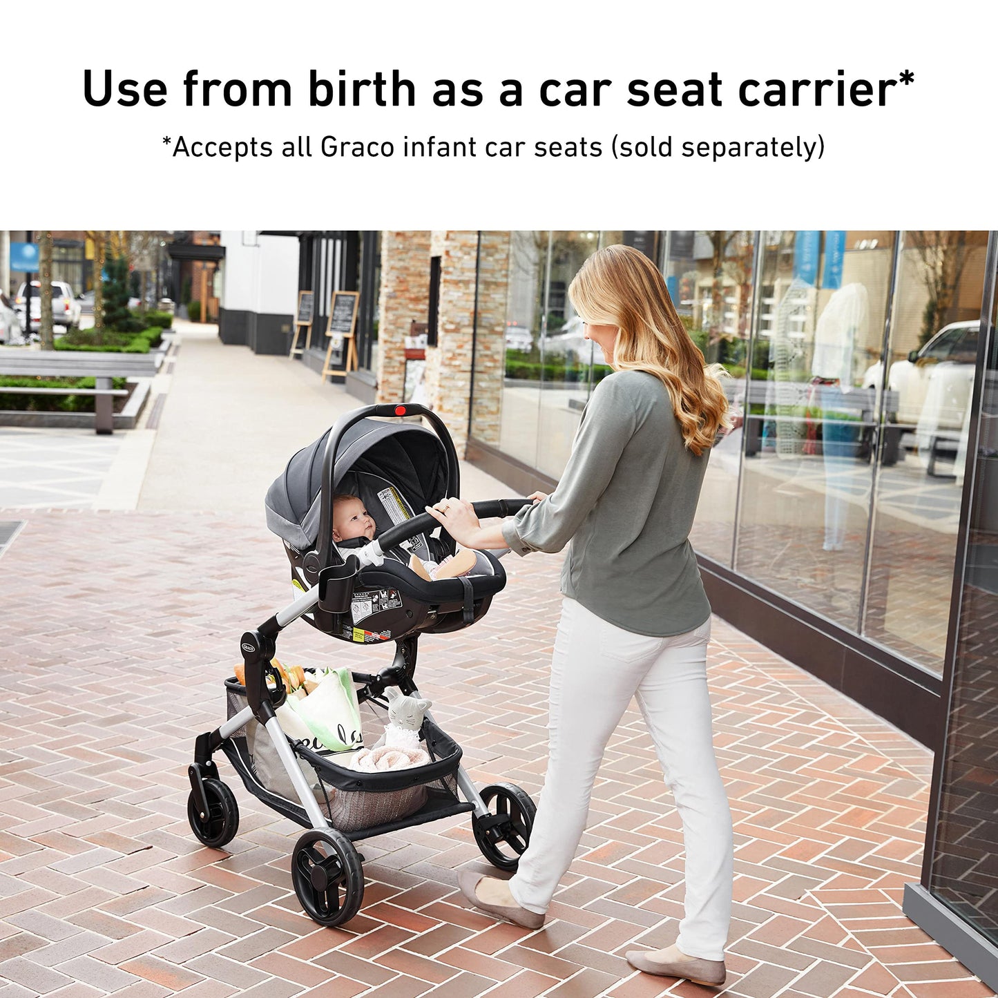 Graco Modes Nest Travel System With Slide2Me Height Adjustable Seat