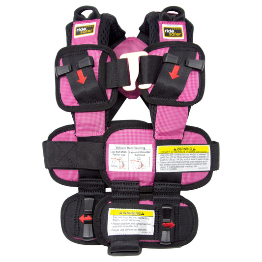 RideSafer Portable Car Seat Small Black Lightweight For Travel And Everyday Child Safety