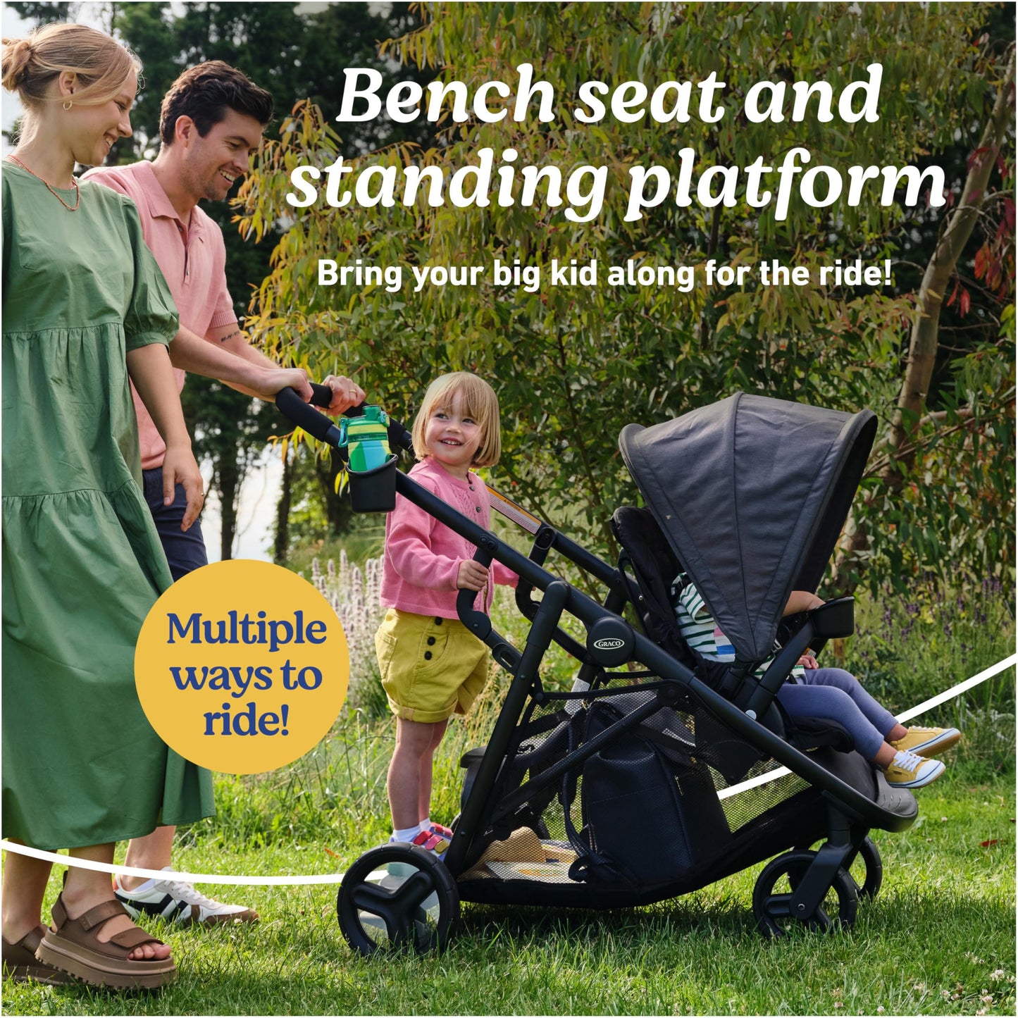 Graco Ready2Grow 2 Point 0 Double Stroller Folds Like a Single for Easy Transport