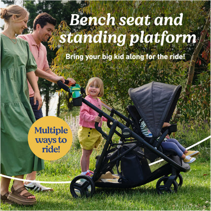 Graco Ready2Grow 2 Point 0 Double Stroller Folds Like a Single for Easy Transport