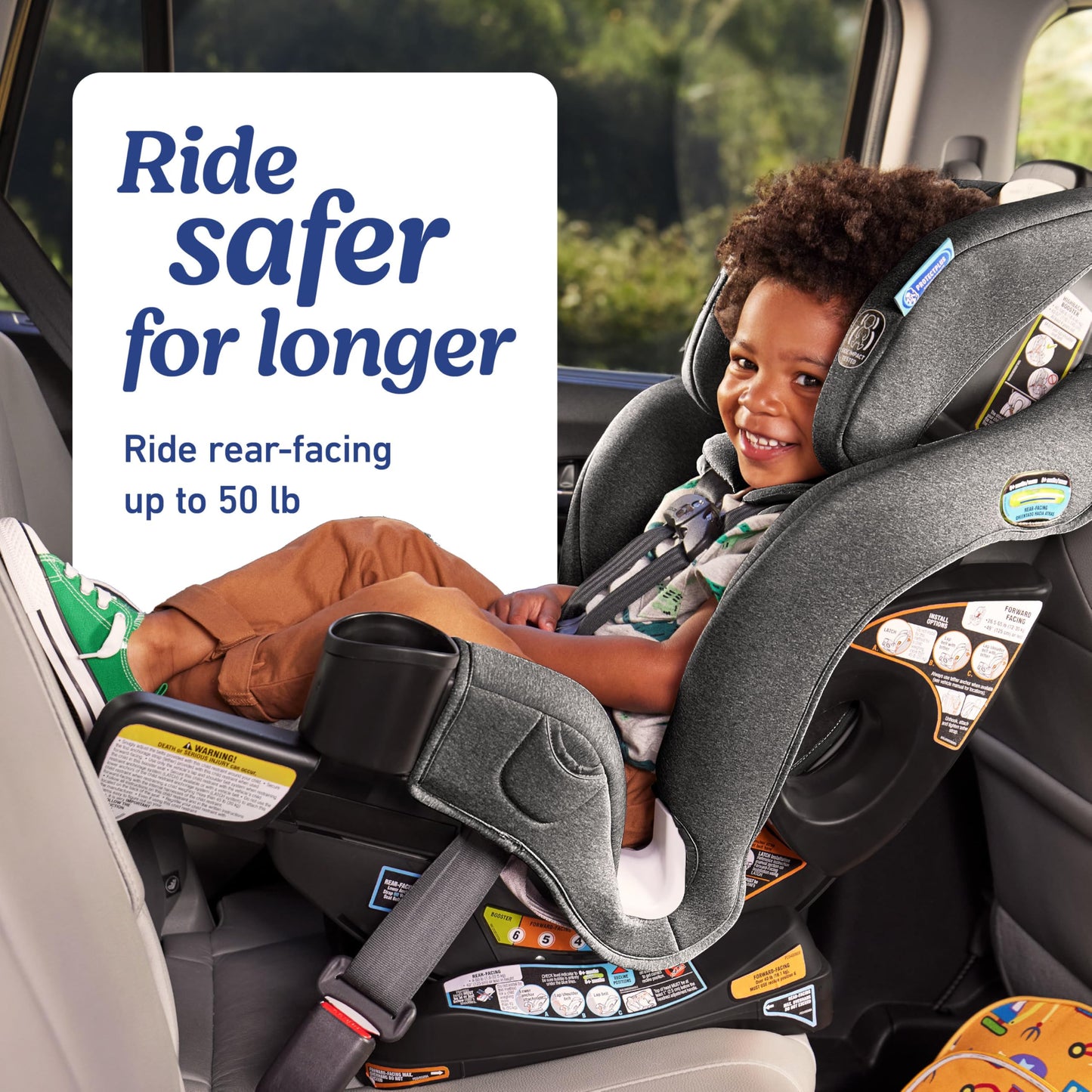 Graco Extend2Fit Convertible Car Seat With 4 Position Extension Panel For Extra Legroom
