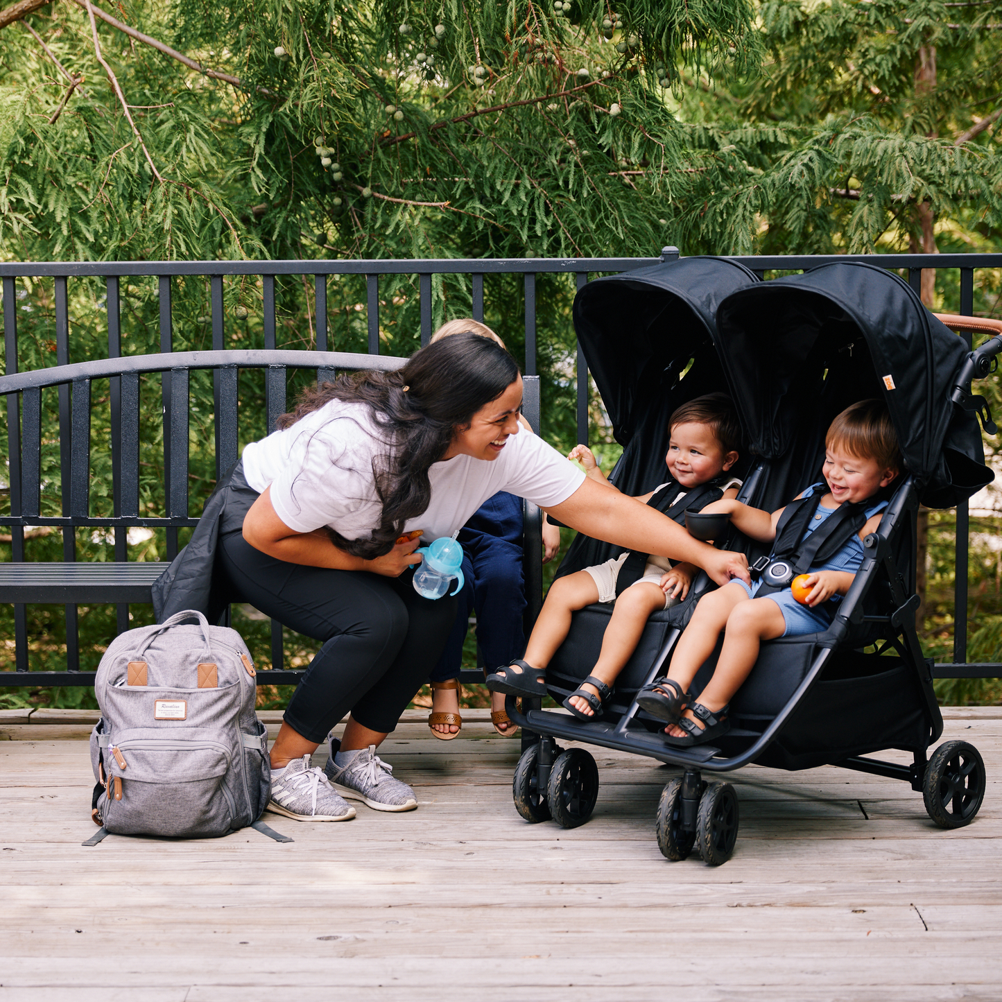 Zoe Twin V2 Double Stroller - Ultra Compact Lightweight Design That Fits Through Standard Doorways