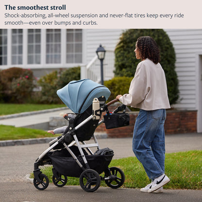Mockingbird Single Stroller 3.0 - Premium Lie Flat Bassinet And Car Seat Adapter Compatibility