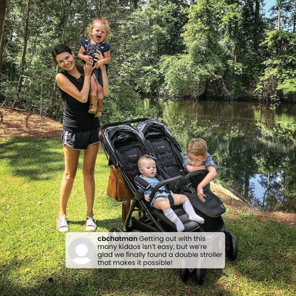 Jeep Destination Ultralight Side By Side Double Stroller With Lightweight Frame And Smooth Ride