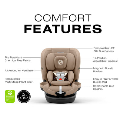 Cybex Callisto G 360 All-In-One Convertible Car Seat - SafetyAssure Protection With SensorSafe Tech