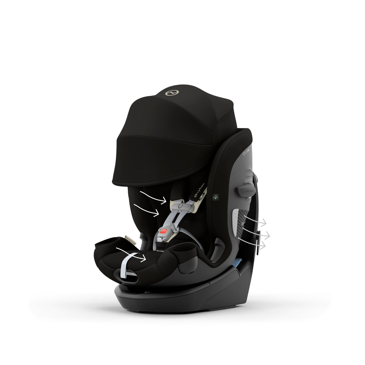 Cybex Callisto G 360 All-In-One Convertible Car Seat - SafetyAssure Protection With SensorSafe Tech