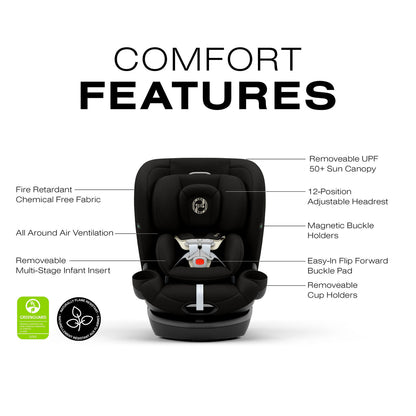 Cybex Callisto G 360 All-In-One Convertible Car Seat - SafetyAssure Protection With SensorSafe Tech