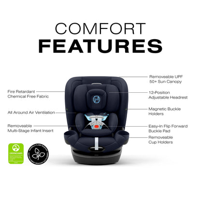 Cybex Callisto G 360 All-In-One Convertible Car Seat - SafetyAssure Protection With SensorSafe Tech