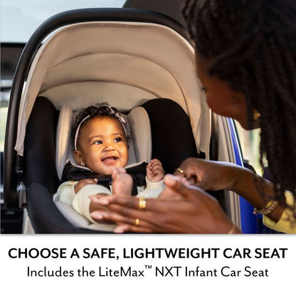 Evenflo Pivot Travel System With LiteMax NXT Infant Car Seat - 6 Modes And Upgraded Wheels For A Smooth Ride