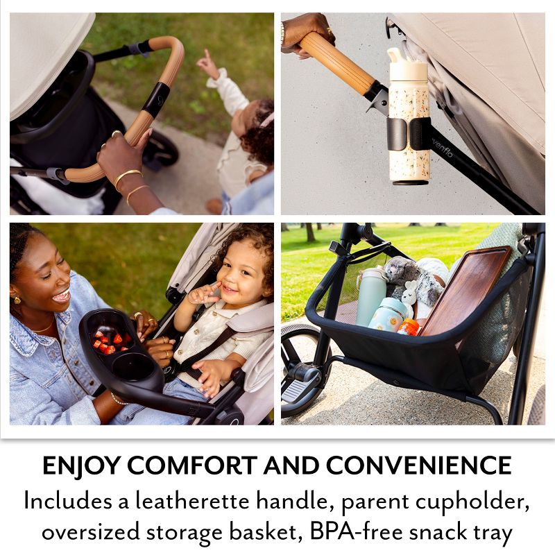 Evenflo Pivot Travel System With LiteMax NXT Infant Car Seat - 6 Modes And Upgraded Wheels For A Smooth Ride