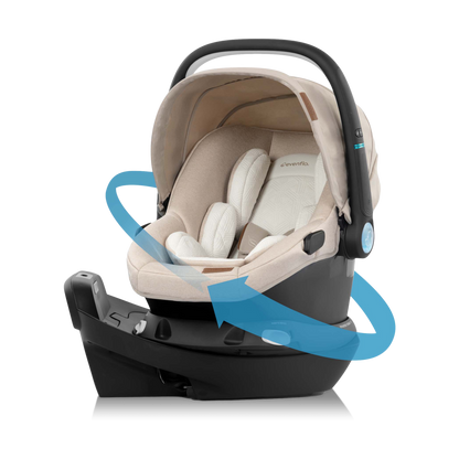 Evenflo Shyft Intuiti+ Travel System Featuring Revolve180 LiteMax NXT With SensorySoothe - Ultra Smooth Maneuverability