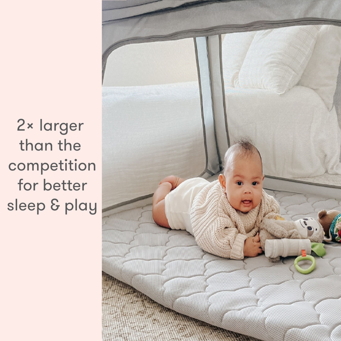 Newton Baby Deluxe Travel Crib And Play Yard - Breathable, Washable, Extra Large Surface For Sleep And Play