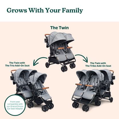 Zoe Twin V2 Double Stroller - Ultra Compact Lightweight Design That Fits Through Standard Doorways